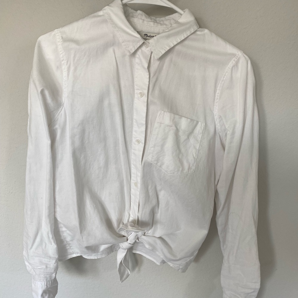 Madewell White Button Down Shirt